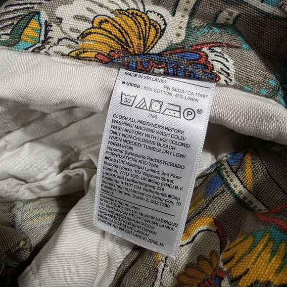 Banana Republic linen Floral Patterned Women's Shorts - Picture 11 of 15